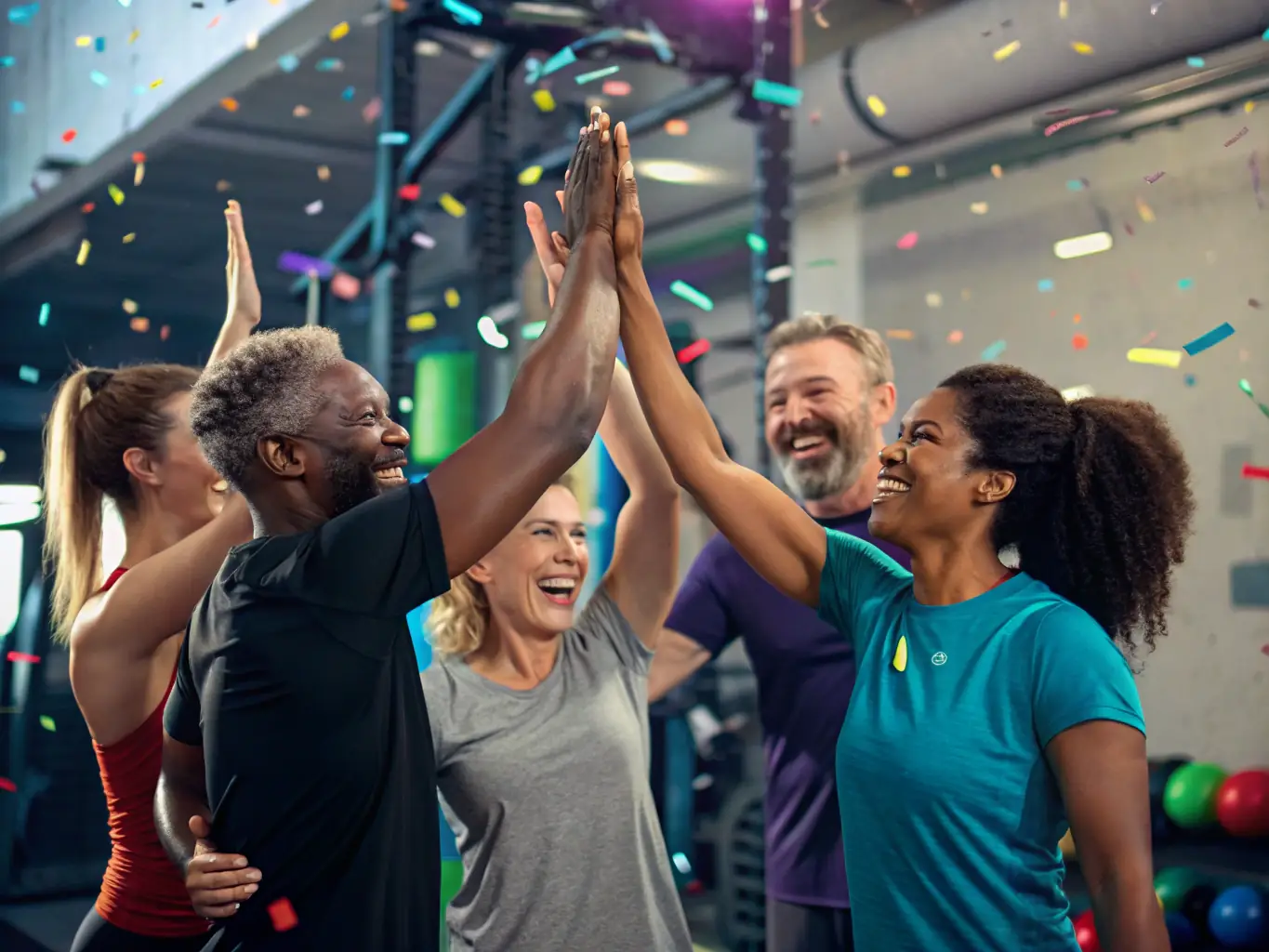 A diverse group of athletes participating in a CrossFit competition, highlighting the inclusive nature of the event and the spirit of sportsmanship.